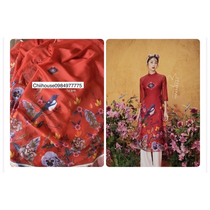 Vải may áo dài tết