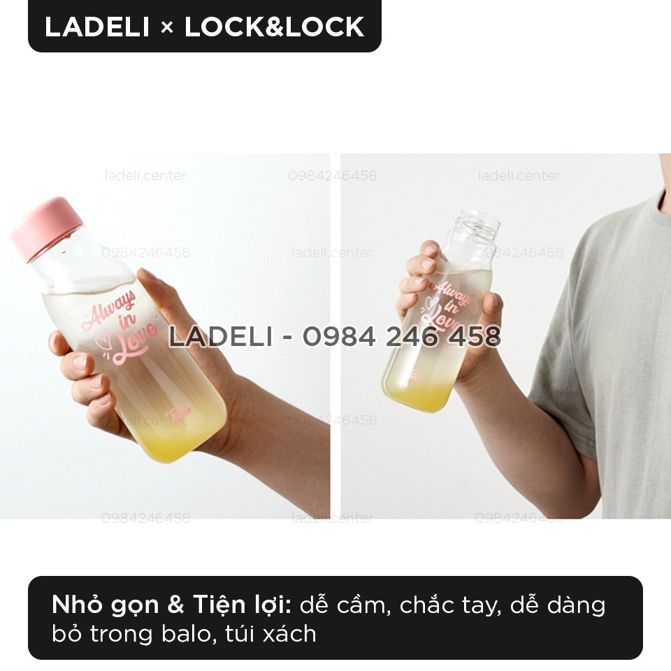 Bình nước nhựa LOCK&LOCK Milky HAP654 dung tích 500ml