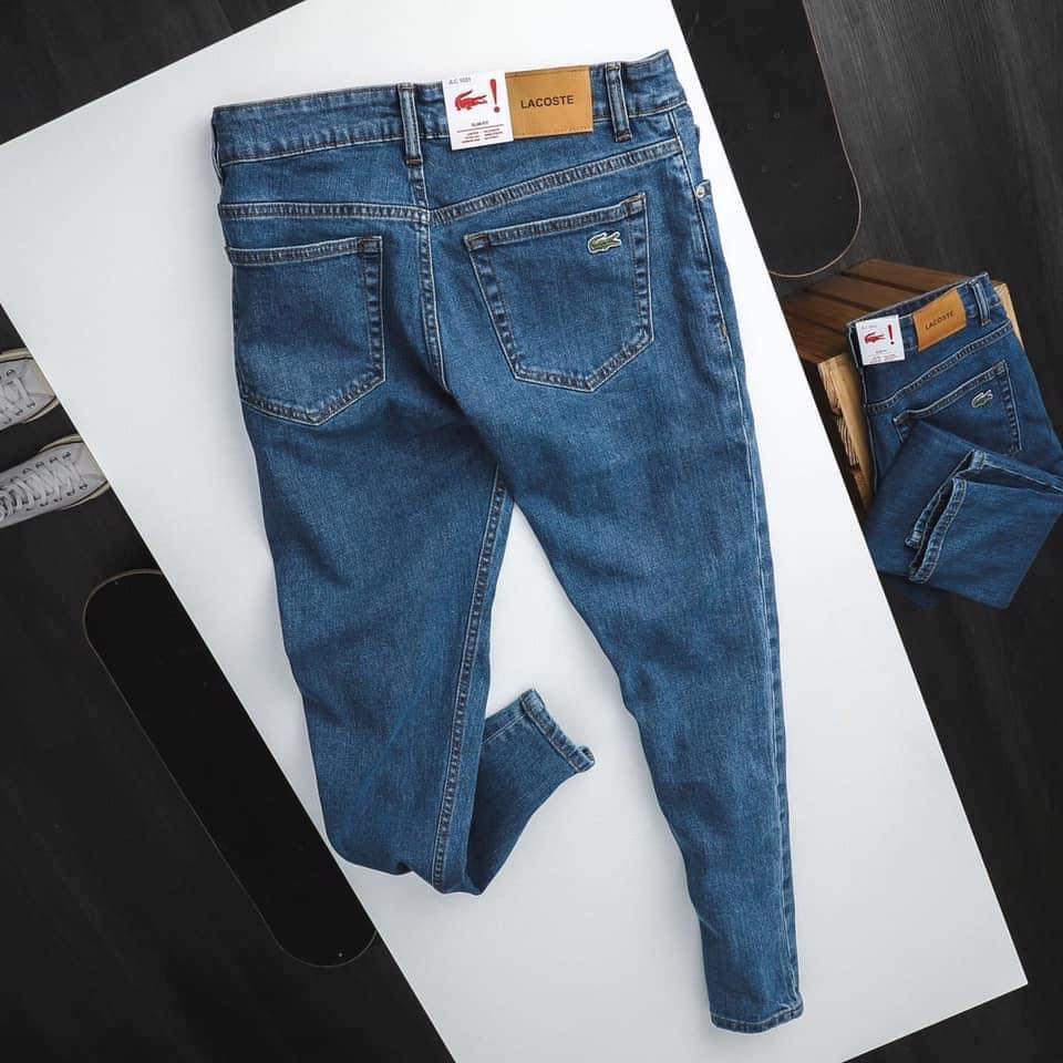 Quần jean dài nam chất vải dày dặn, tone màu nguyên bản form slim fit tôn dáng