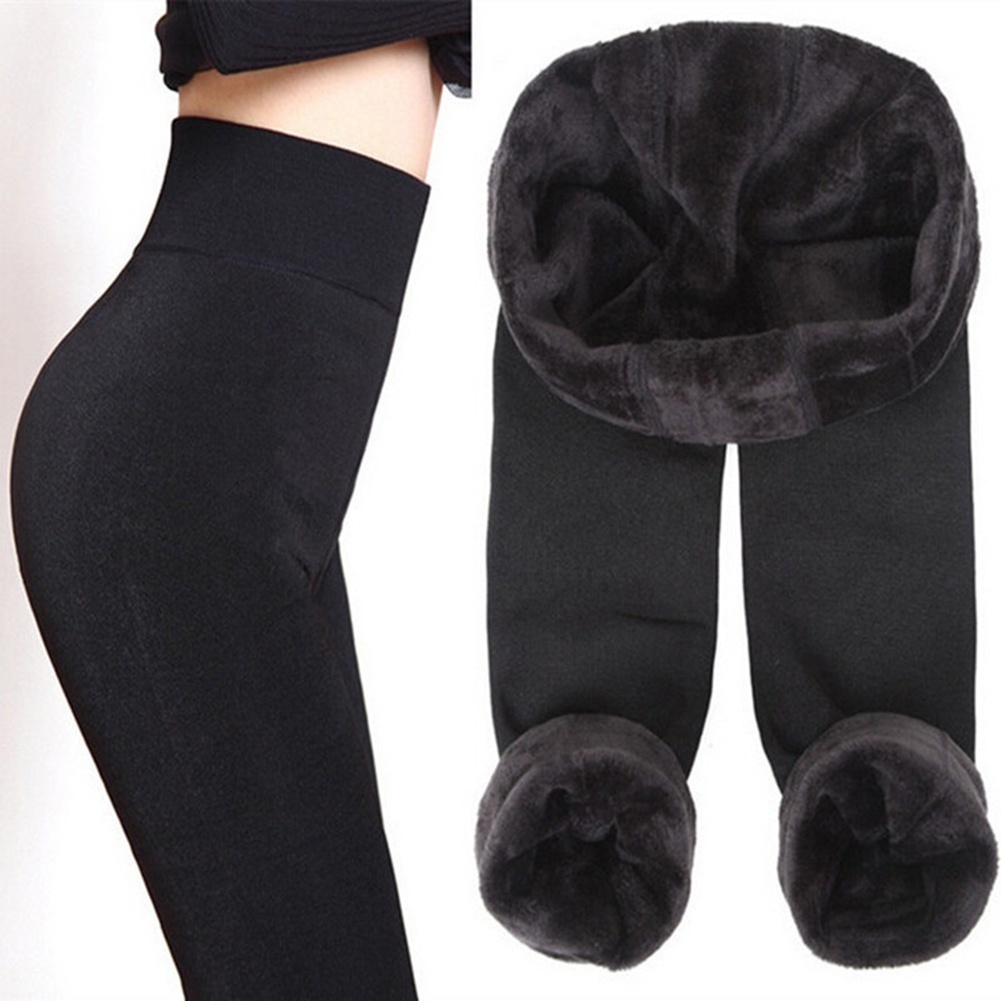 Quần legging nữ màu trơn chất liệu dày dặn co giãn