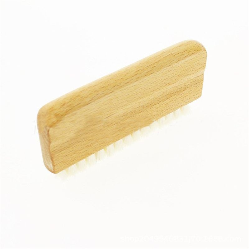 Nama* LP Vinyl Record Cleaning Brush Anti-static Goat Hair Wood Handle Brush Cleaner