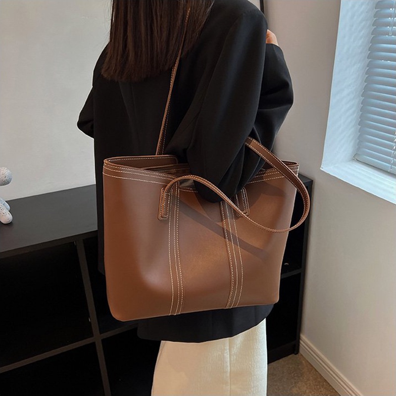 Túi Đeo Vai Cỡ Lớn Màu Sắc Đơn Giản Thời Trang Cho Nữ