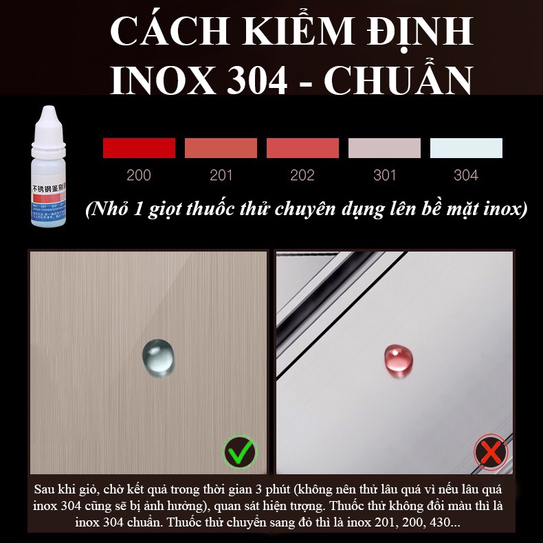 Thớt Inox 304 cao cấp Foodcom FC008 Sản xuất Việt Nam, Kháng khuẩn, Cường lực, Bảo hành 10 năm chống han gỉ