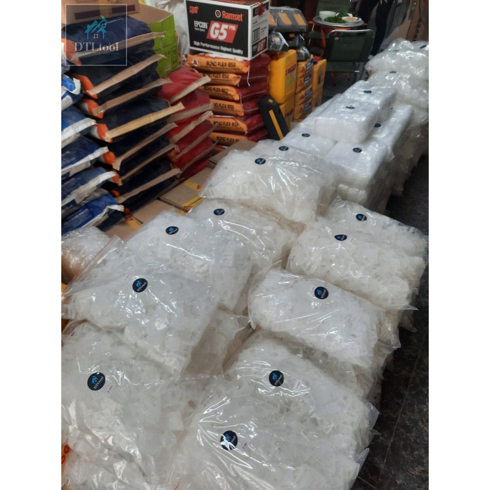Túi 1Kg ~ 6000 cái ke chữ thập, ke cộng loại 1.5mm. Lấy vuông góc gạch khi thi công ốp lát
