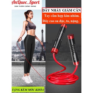 Dây nhảy thể lực tốc độ đốt mỡ giảm cân - dây nhảy thể dục thể thao cao cấp angtop loại to nặng, chống rối dây