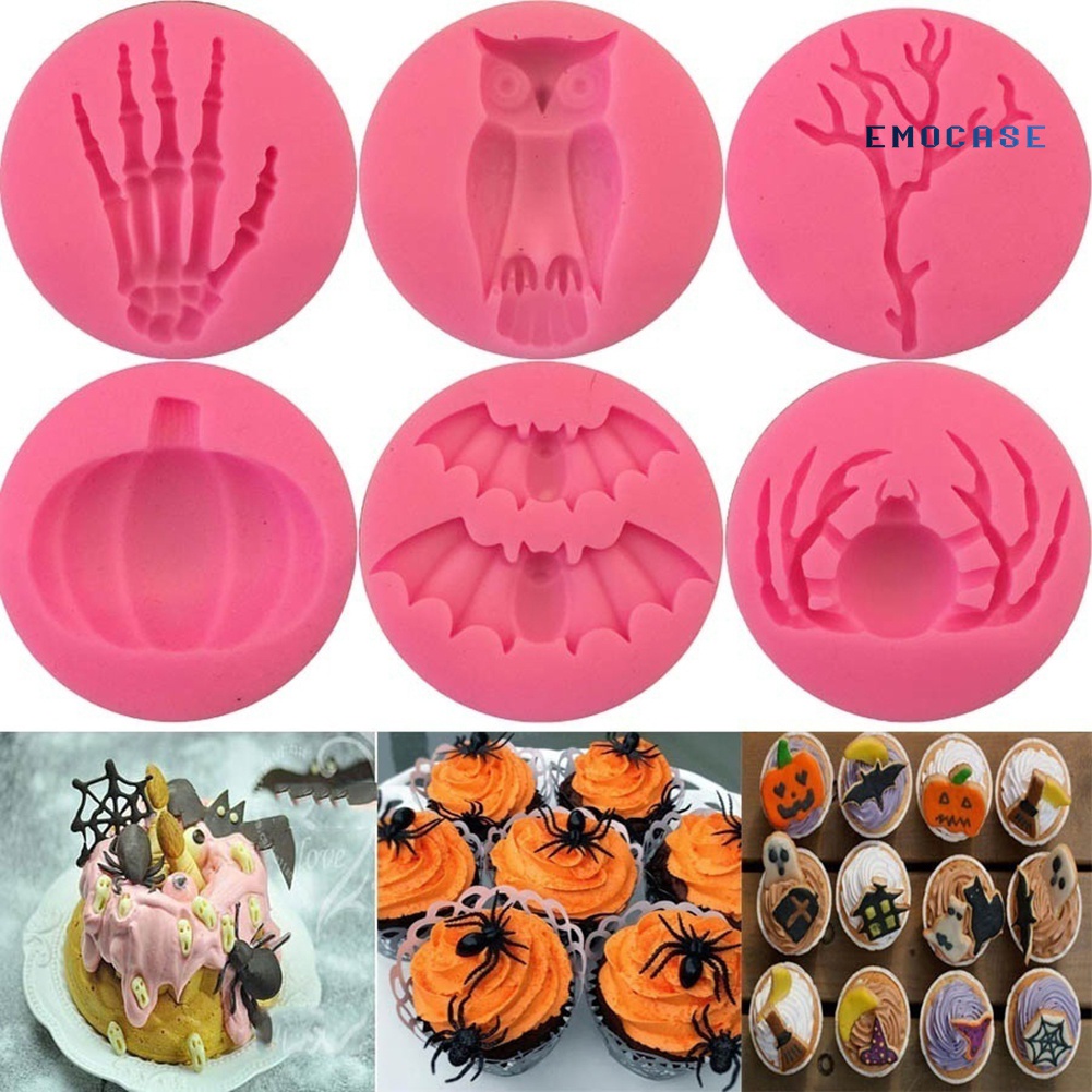 Khuôn Silicone Làm Bánh Tạo Hình Chủ Đề Halloween Độc Đáo Tiện Dụng