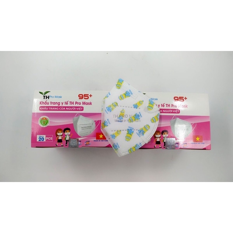 [HỘP] KHẨU TRANG Y TẾ TH PRO MASK 95+ TRẺ EM (GIAO MÀU NGẪU NHIÊN) - Azzin Store