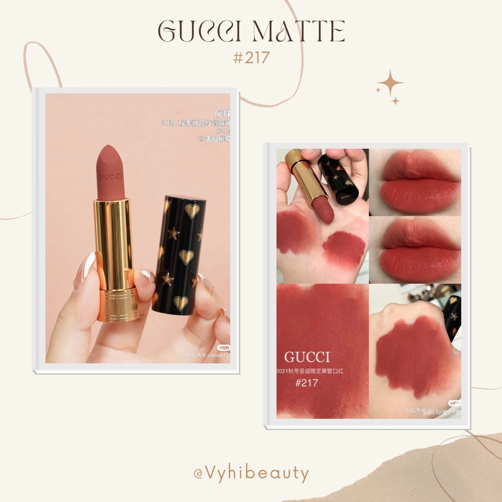 Son Gucci Matte vỏ đen limited