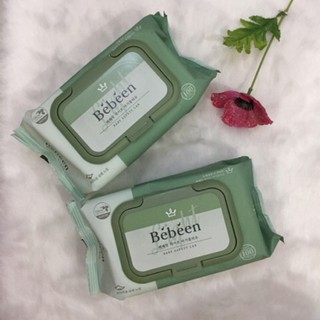 KHĂN GIẤY ƯỚT BEBEEN XANH 100 TỜ- Khăn ướt không mùi