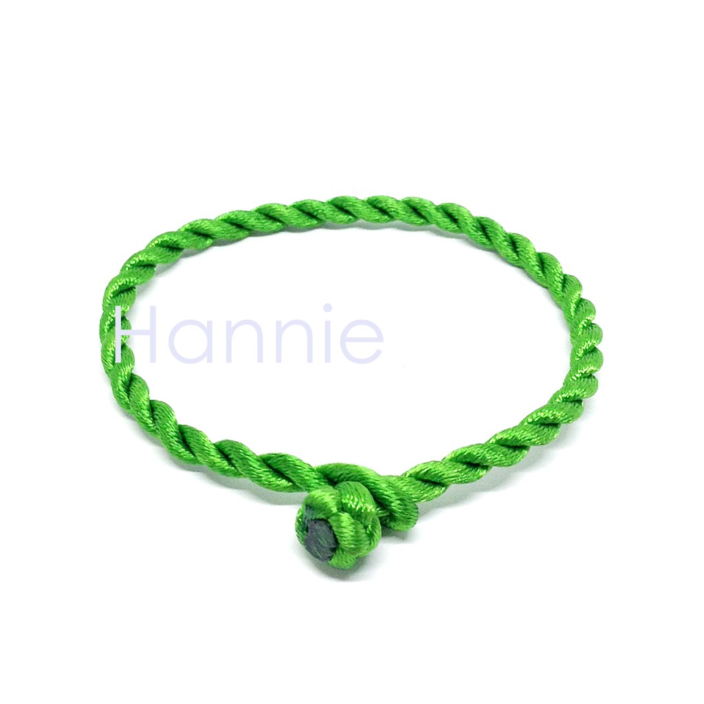 (Tay/Chân) Vòng chỉ xanh lá may mắn - Vòng phong thủy bình an đeo tay nam nữ handmade