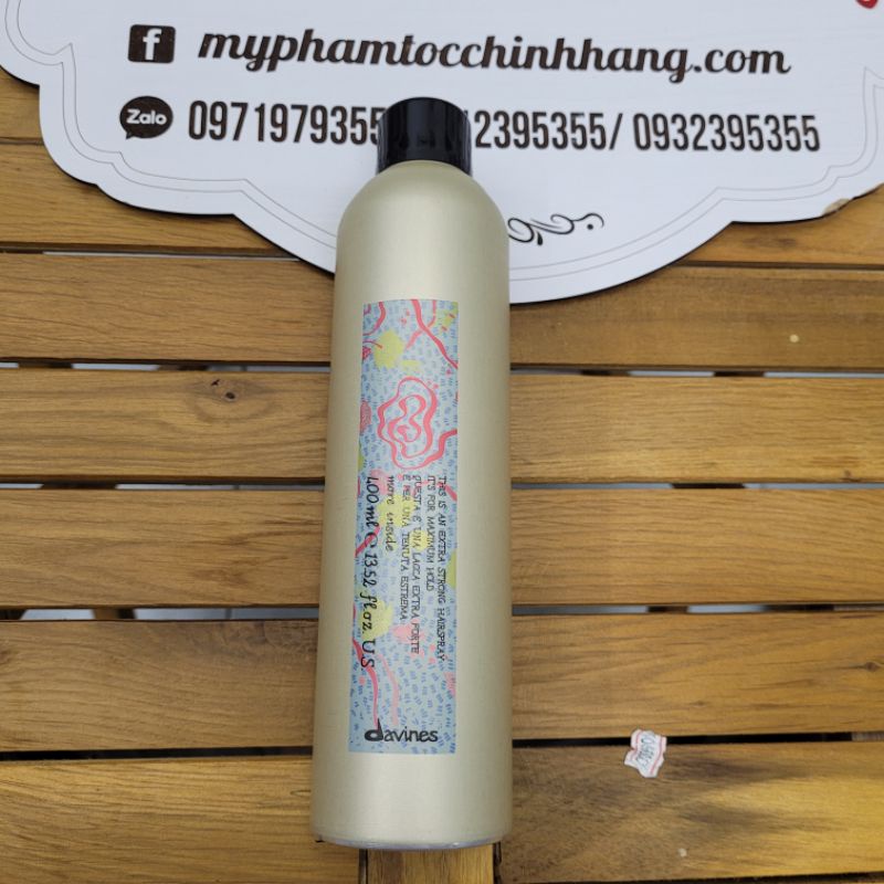 GÔM XỊT CỨNG SIÊU CỨNG  DAVINES EXTRA STRONG HAIRSPRAY 400ML