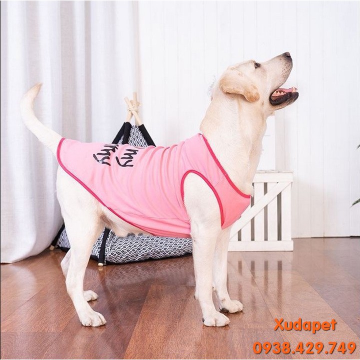 Áo 3 Lỗ Cho Chó Lớn I Love Mommy/ Daddy vải thun co giãn cao cấp,  phong cách đáng yêu cho cún cưng - SP005150