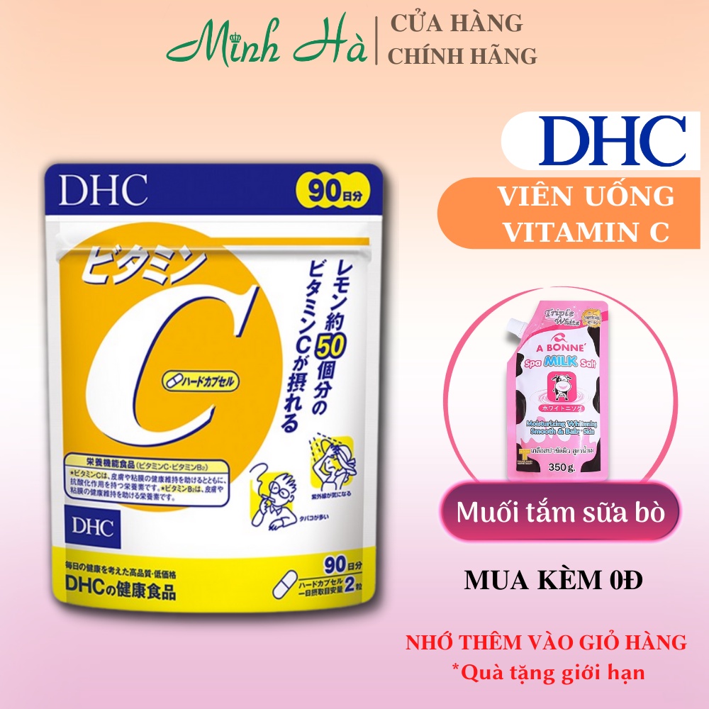 Viên uống Vitamin C DHC Nhật Bản hỗ trợ sáng da, giảm vết thâm