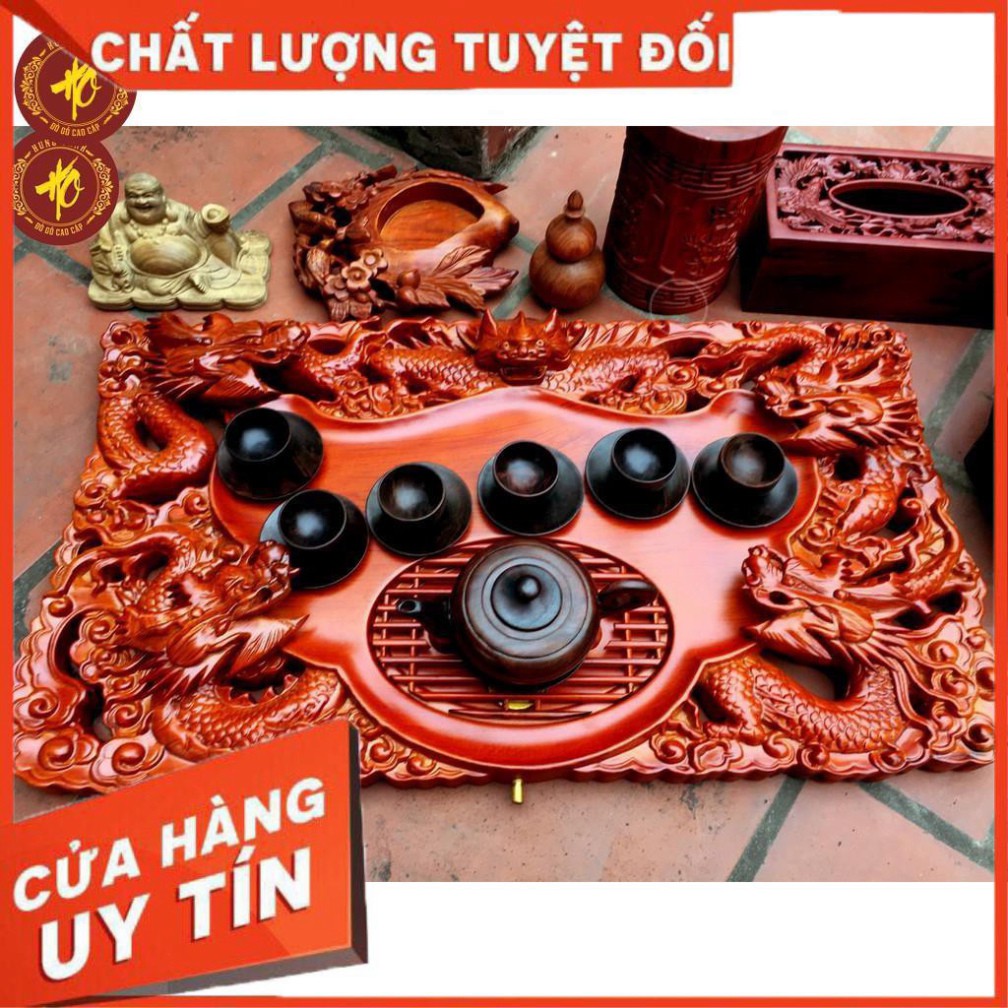 Bộ ấm chén, ấm trà gỗ trắc siêu sang - UY TÍN CHẤT LƯỢNG