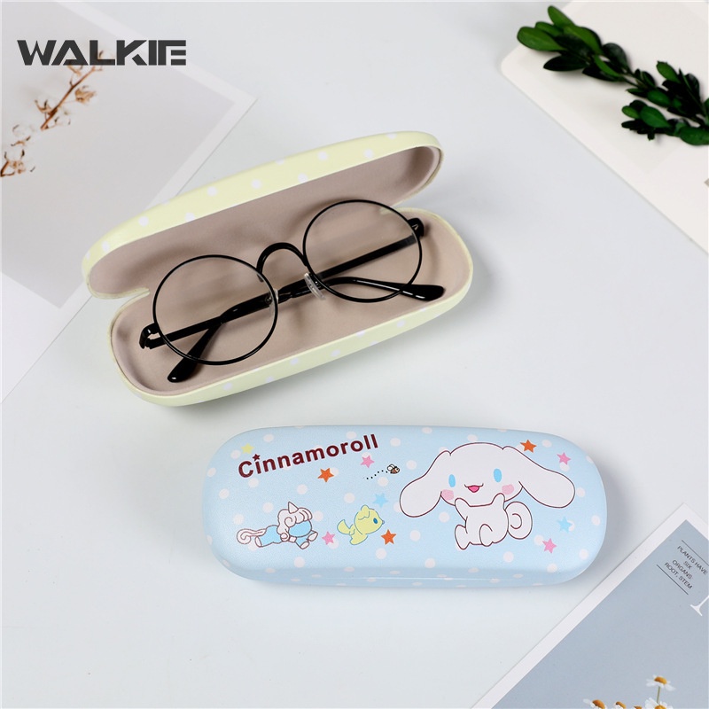 SANRIO Hộp Đựng Mắt Kính Bằng Pu Họa Tiết Hoạt Hình Kuromi My Melody Cinnamoroll Dễ Thương Dành Cho Học Sinh