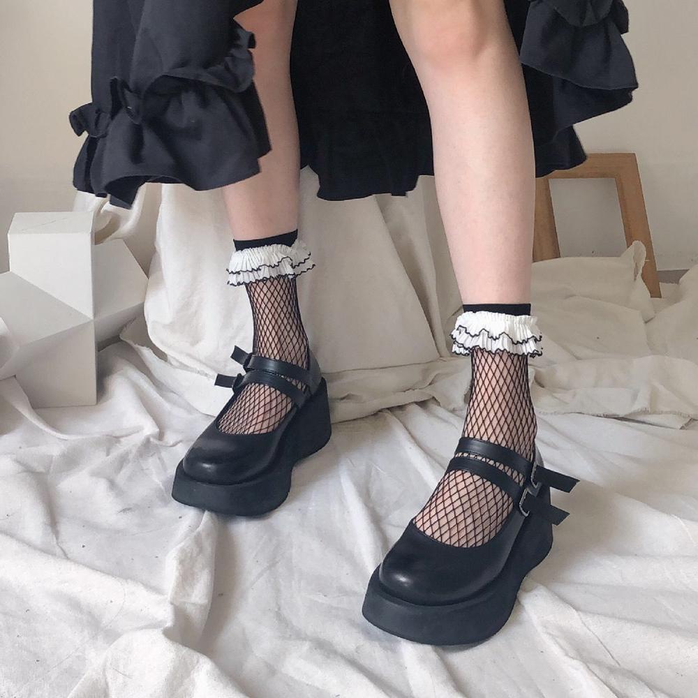 Vớ Ren Lưới Xuyên Thấu Phong Cách Lolita Thời Trang Mùa Hè Cho Nữ