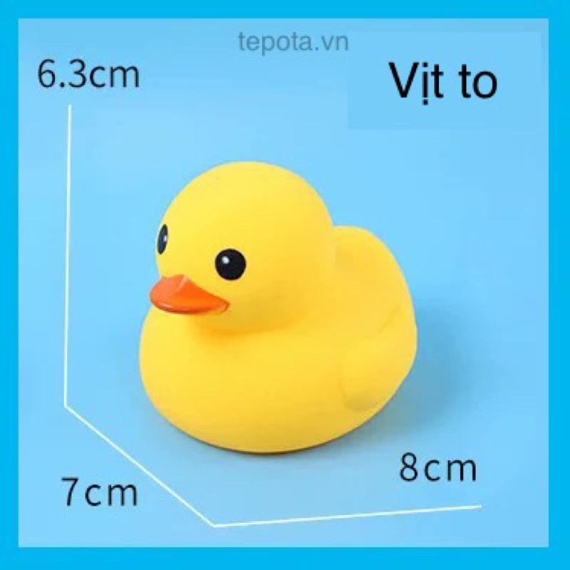 Set Đàn Vịt Vàng Đồ Chơi Nhà Tắm Tepota Thả Bồn Có Âm Thanh Bóp Kêu Chíp Dành Cho Bé VV02