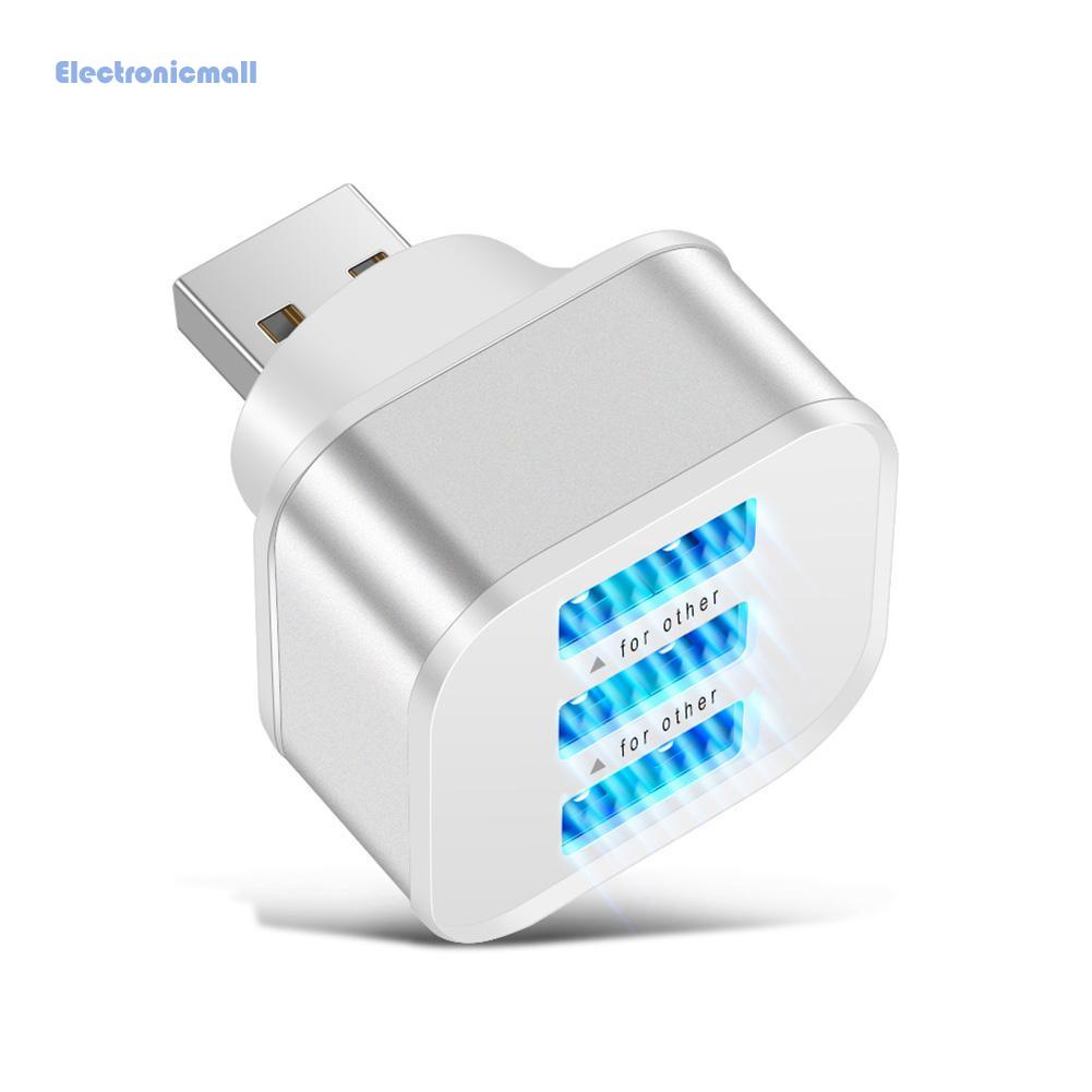Bộ Chia 3 Cổng Usb 2.0 Kiêm Sạc Điện Thoại Có Đèn LED Báo Hiệu
