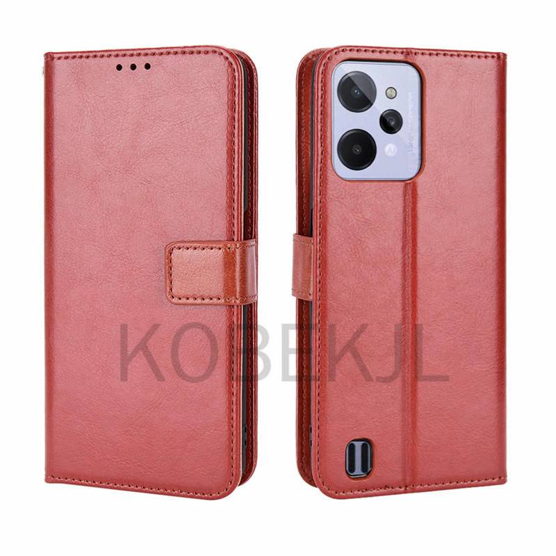 Ốp lưng Realme C31 Ví da PU lật Khe cắm thẻ Vỏ điện thoại Realme C31 C35 C25S C25Y C21Y RealmeC31 Vỏ