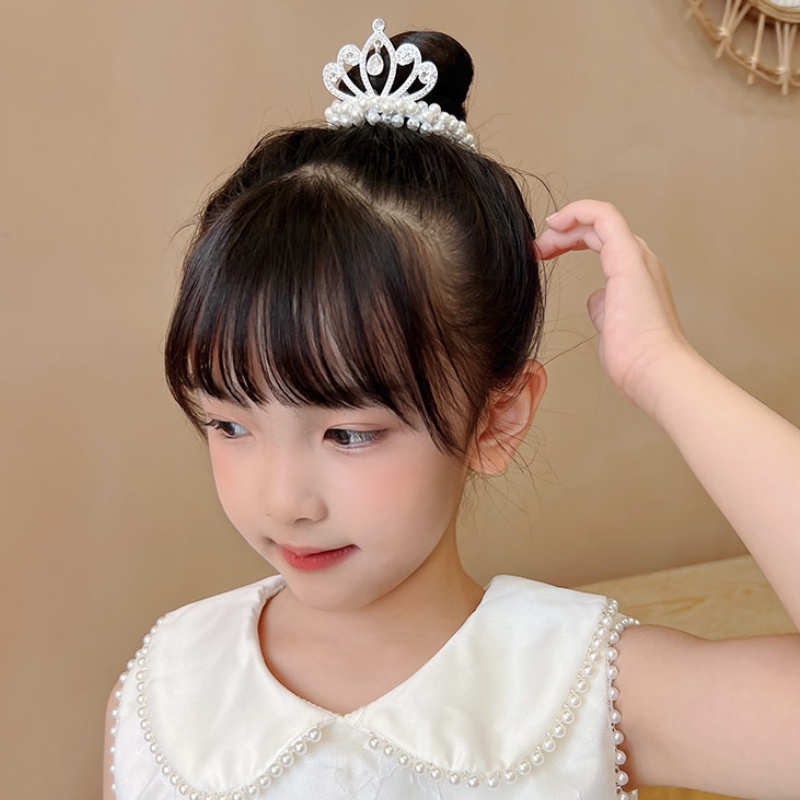 Dây Buộc Tóc Hình Vương Miện Công Chúa Dễ Thương Cho Bé Gái