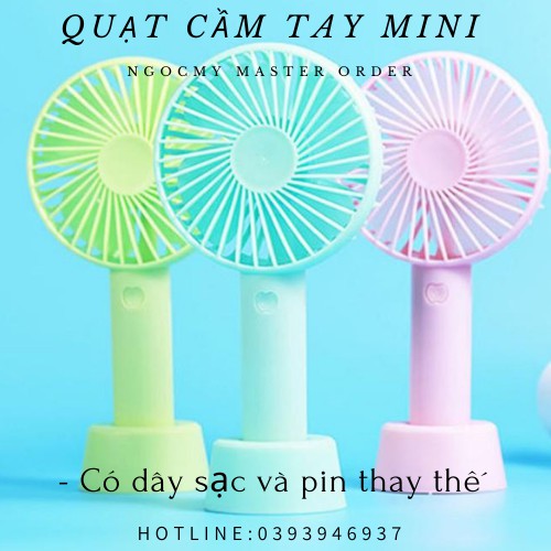 QUẠT MINI CẦM TAY TÍCH ĐIỆN, THIẾT KẾ THÔNG MINH - TIỆN LỢI | BigBuy360 - bigbuy360.vn