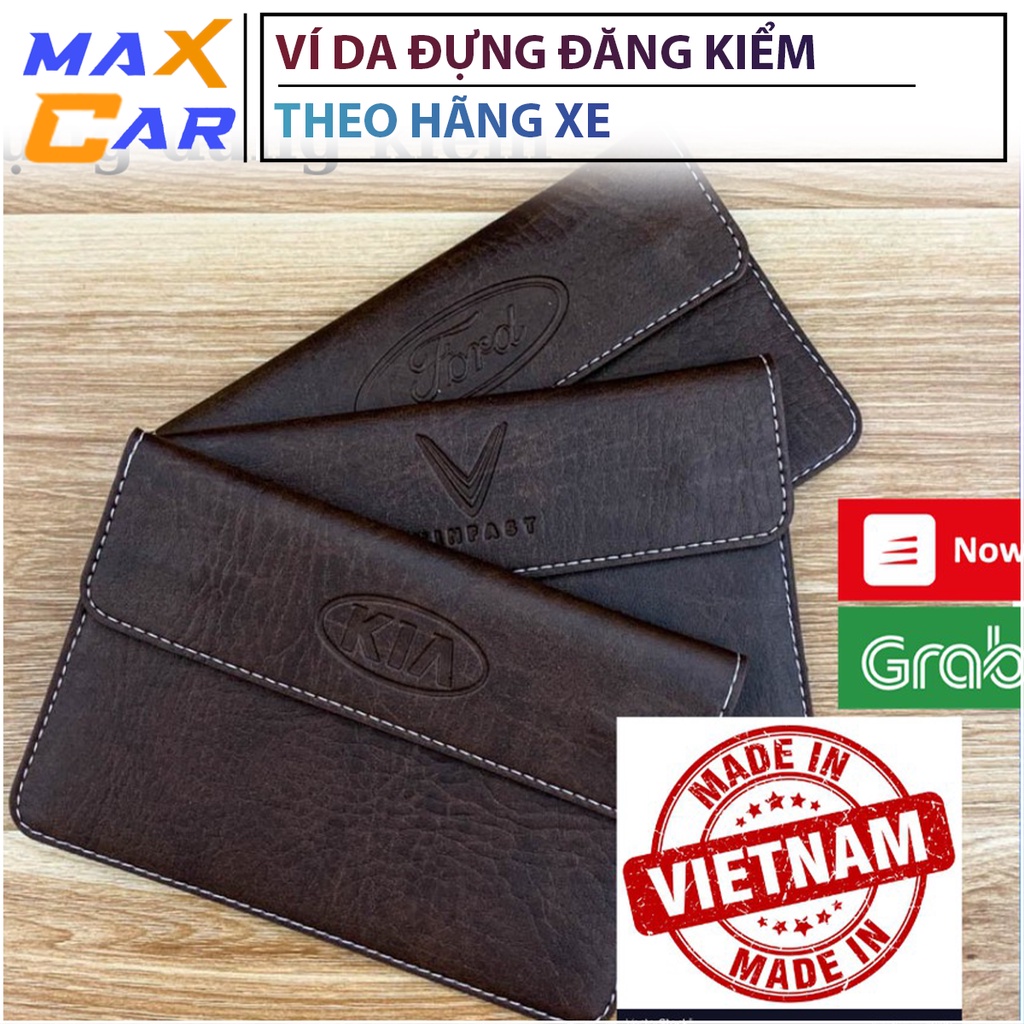 Ví Da Đựng Giấy Tờ Đăng Kiểm Xe Dập Logo Theo Hãng Cao Cấp