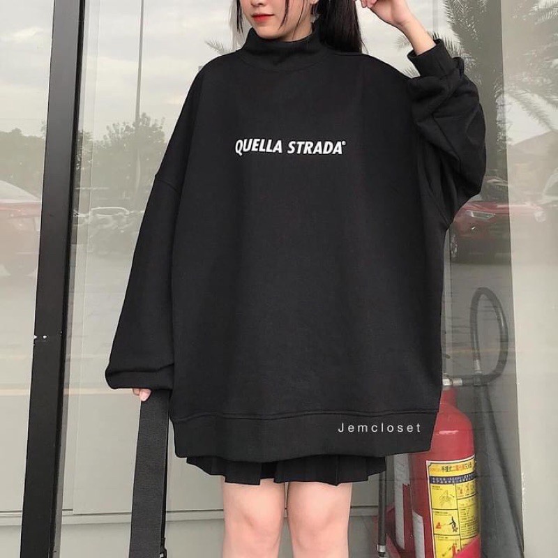 Áo Sweater Quella strada, Áo Hoodie Nam Nữ Unisex Form Rộng Liên Fashion