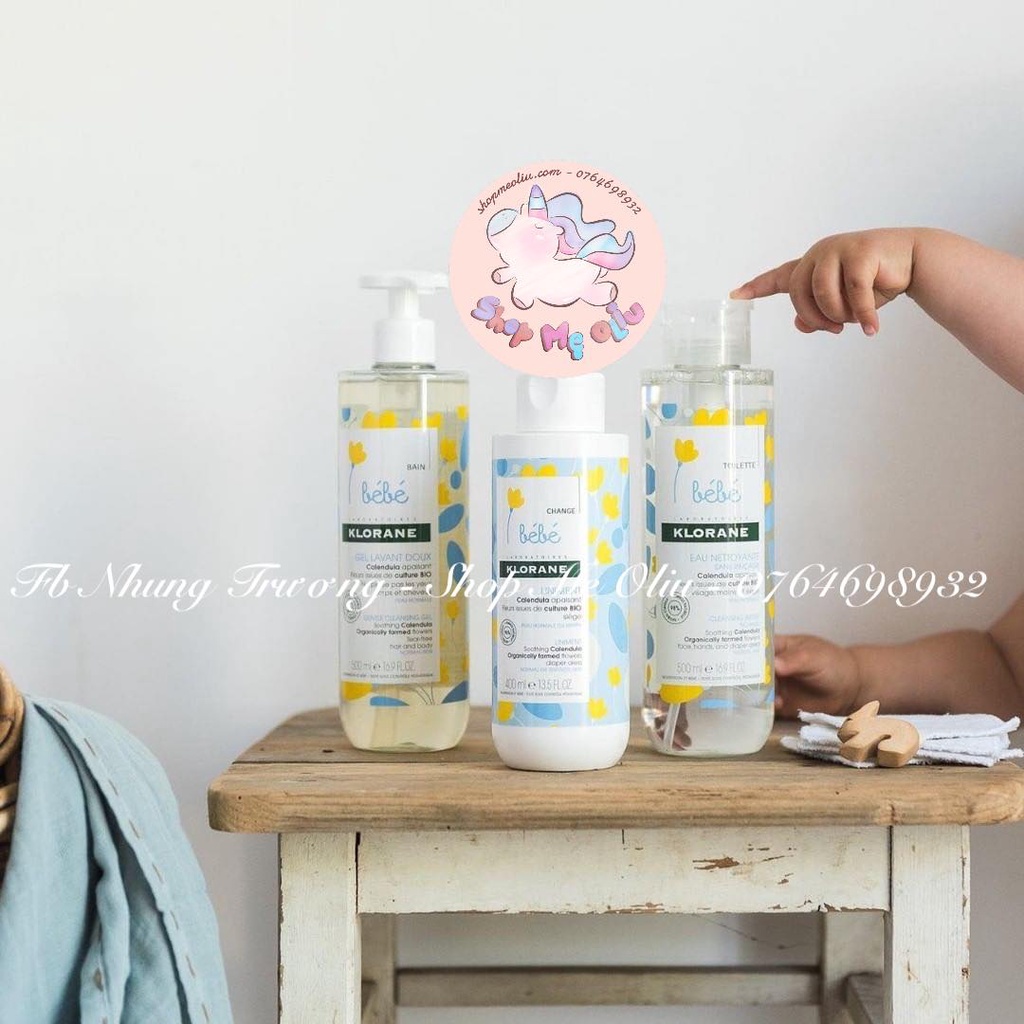 Sữa tắm gội Bébé Klorane Gel Lavant Doux  cho bé 500ml