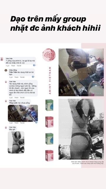 COMBO MÔNG NGỰC AMINT - kèm chip xinh - dây tập mông - các tips upsize | BigBuy360 - bigbuy360.vn