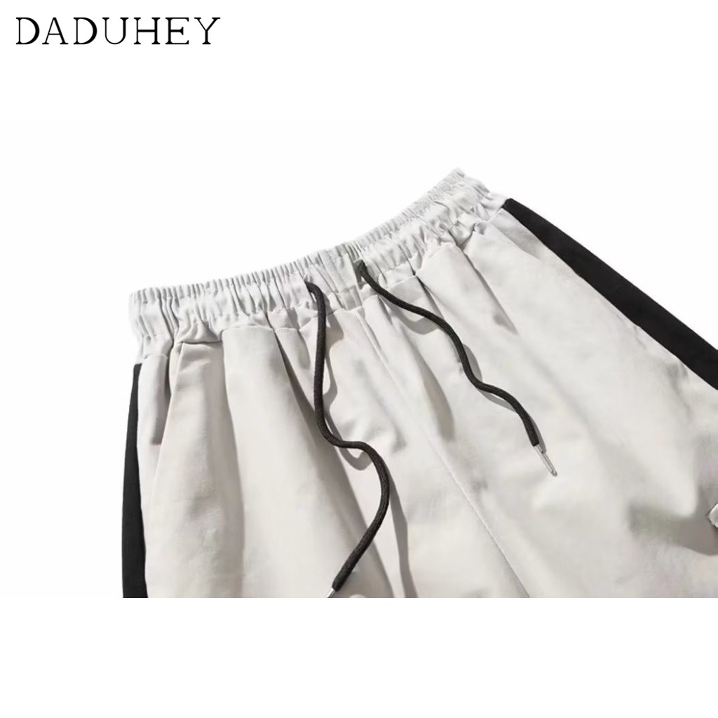 DaDuHey Summer Japanese Color Matching Functional Workwear Shorts Men's plus Size Loose Casual Fashion Brand Sports Shorts