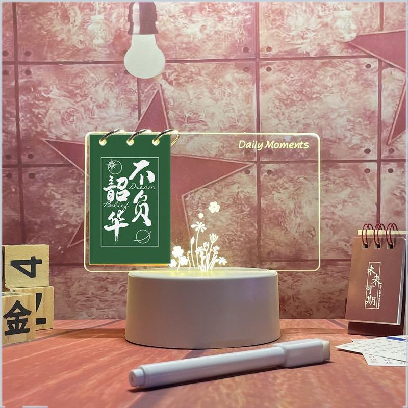 Đèn Ghi Chú Gắn Bảng Acrylic để bàn làm việc, làm đèn trang trí, đèn ngủ Trang Trí Phòng Ngủ Bảo hành Lỗi 1 Đổi 1