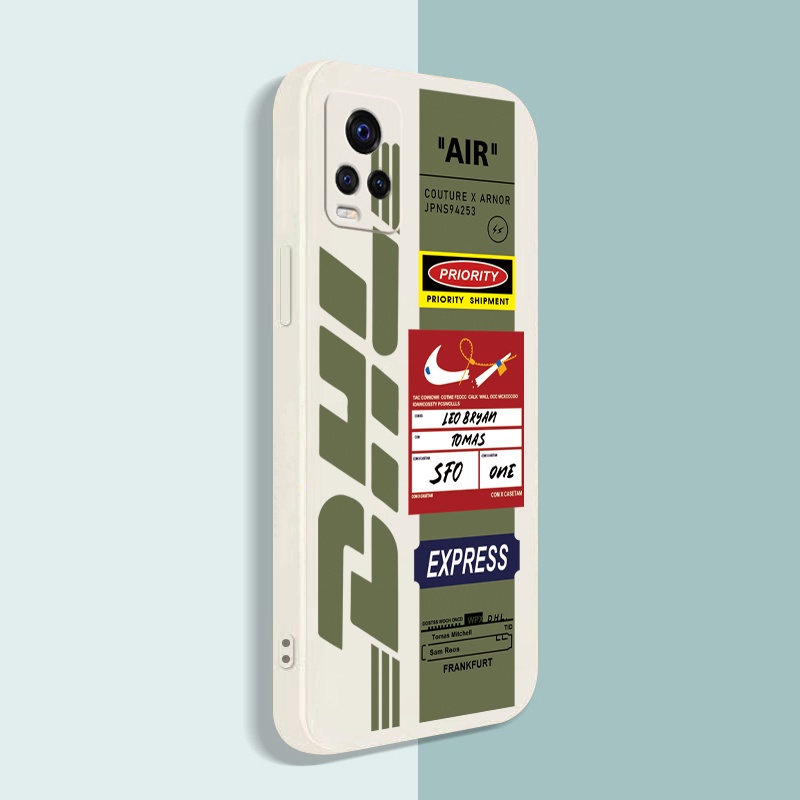 Ốp Điện Thoại Viền Vuông In Nhãn Dán NASA Cho VIVO T1X Y02S Y21 Y15A Y15S Y33S Y55 Y75 Y11S Y12S Y1S Y91C Y01 Y35 Y16 T1 5G