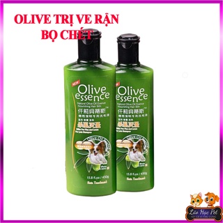 Sữa tắm Olive cho chó mèo - Sữa tắm diệt ve rận, bọ chét, hương thơm dịu nhẹ - Chai 450ml