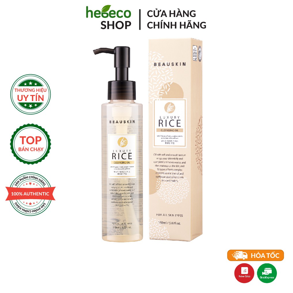 Dầu tẩy trang làm sạch sâu đa năng Beauskin Luxury Rice Cleansing Oil 150ml - Hàn Quốc Chính Hãng