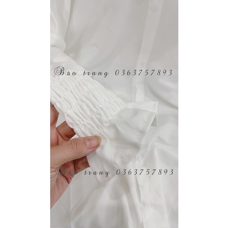 [GIÁ HUỶ DIỆT] Áo Sơ Mi Cổ Đức Chun Tay - Áo Sơ Mi Dáng Thụng Ulzzang Chun Tay Hot Trend (có ảnh thật)