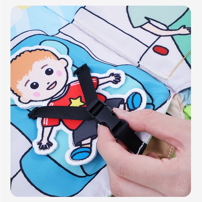 JOLLYBABY Sách vải mềm hình hoạt hình cho bé sơ sinh
