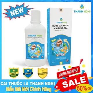 Cai thuốc lá Thanh Nghị chỉ 1 liệu trình, làm sạch miệng, thơm miệng, chắc răng, dung tích 400ml