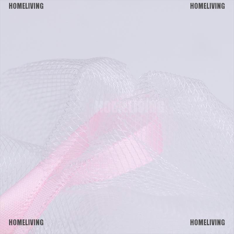 Túi lưới đựng xà phòng tẩy tế bào chết cỡ nhỏ bằng nylon có dây rút