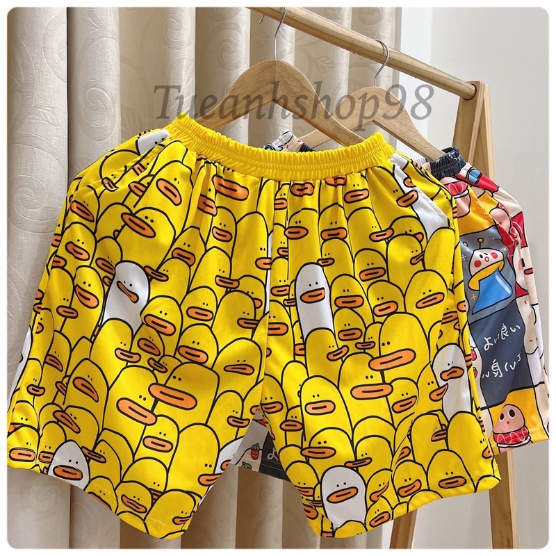 [Mẫu Mới] Quần Short Lửng Cartoon Unisex - Quần cute mặc nhà TUEANHSHOP - ĐÙI HOẠT HÌNH nam nữ Freesize 38-65kg