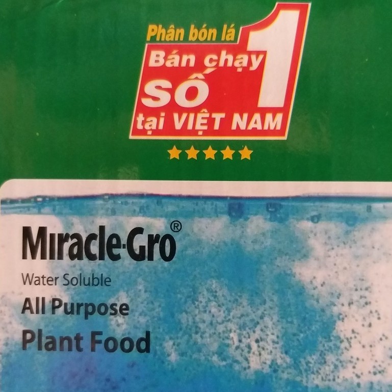 Phân Bón Lá Miracle Gro 15-30-15 (10g),Phân Bón Miracle-Gro dùng cho hoa hồng, hoa lan, rau màu, cây ăn trái