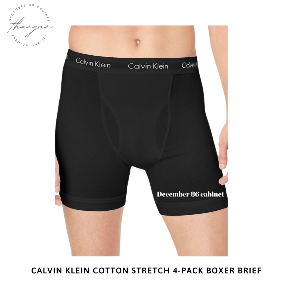 Quần lót nam Calvin Klein Cotton Stretch 4-pack Boxer Brief | Shopee Việt  Nam