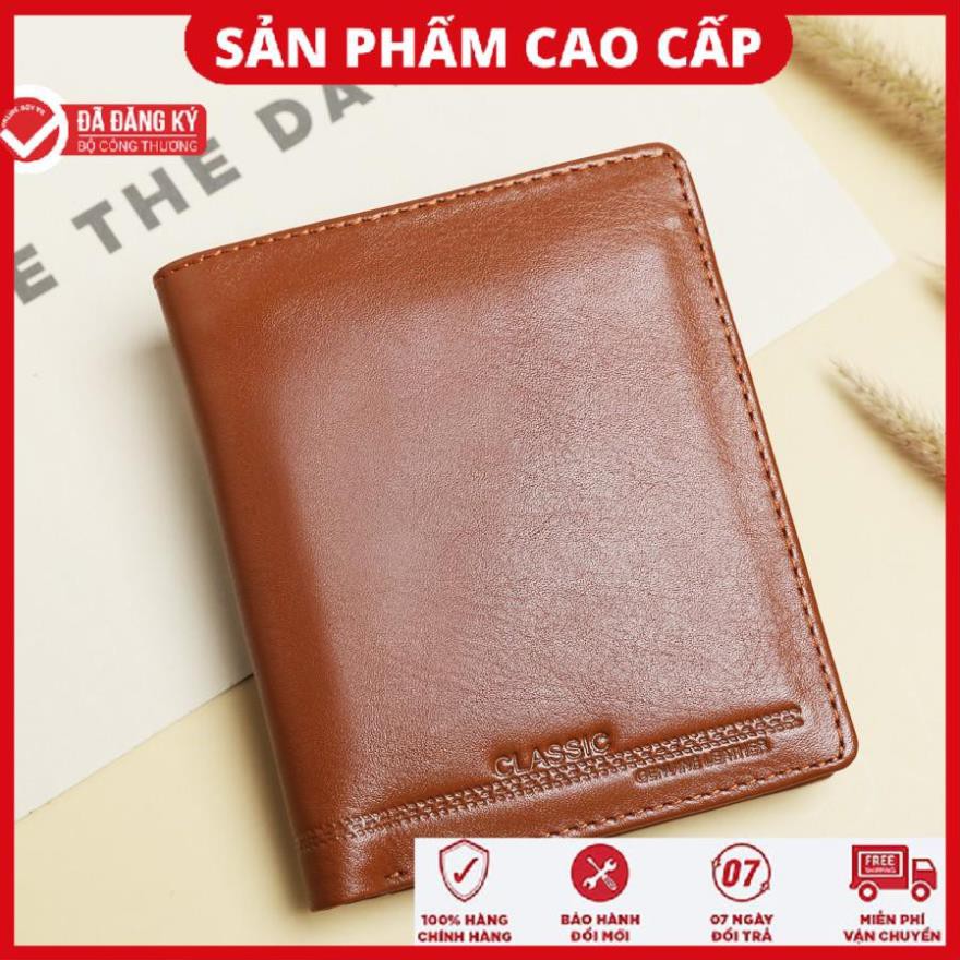 [Mã FAMALLT5 giảm 15% đơn 150K] Ví Đứng Da Bò 4U Classic Thời Trang FB182