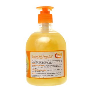 Sữa rửa tay Kleen hương xoài 500ml
