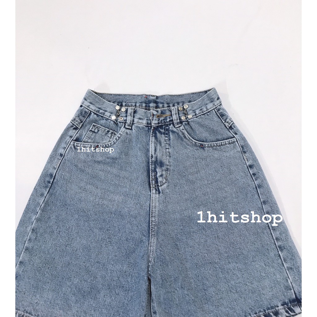 Quần Jean Ống Rộng SHORT GÀI EO Ulzzang Unisex 1hitshop