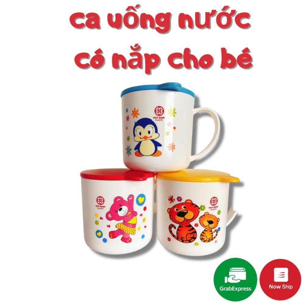 Ca Tròn Có Nắp Uống Nước Cho Bé Việt Nhật  Xinh Xắn