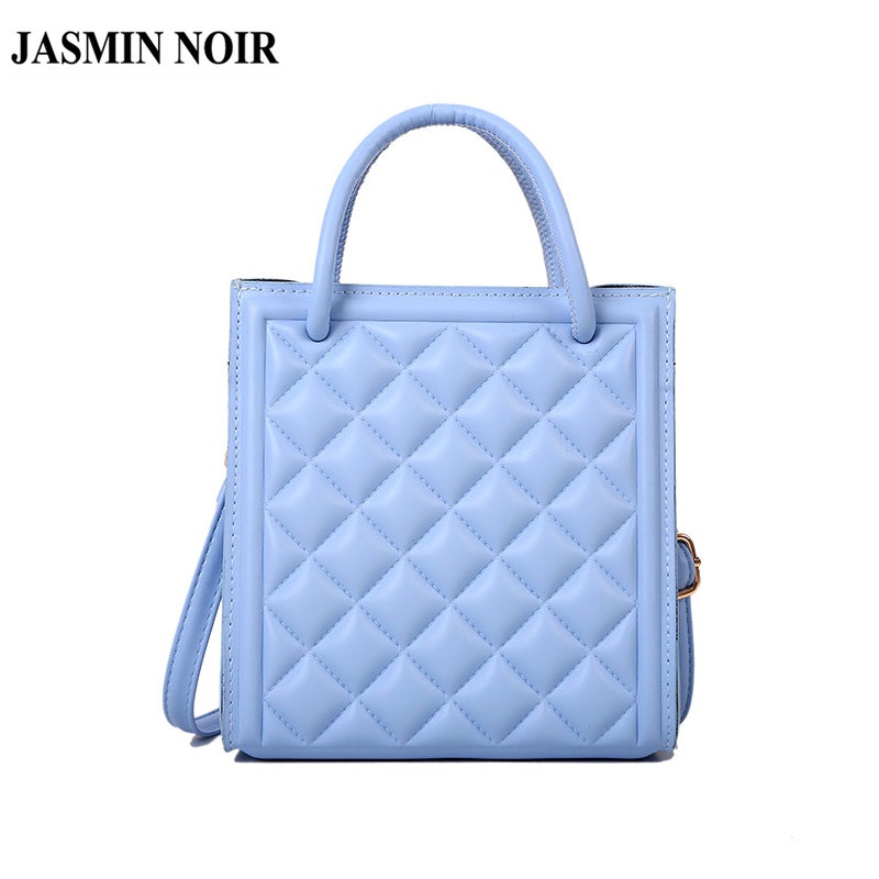 Túi xách JASMIN NOIR đeo chéo kẻ sọc caro chần bông đơn giản cho nữ