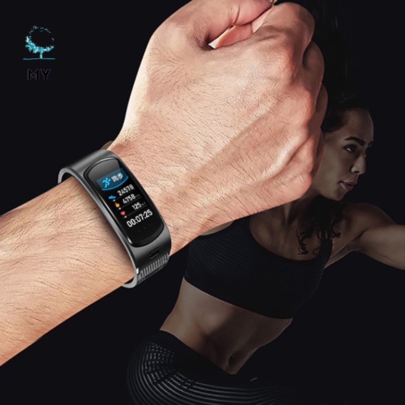 Set Đồng Hồ Thông Minh Bluetooth Màn Hình Màu 0.96 2 Trong 1 Dùng Cho Android Ios