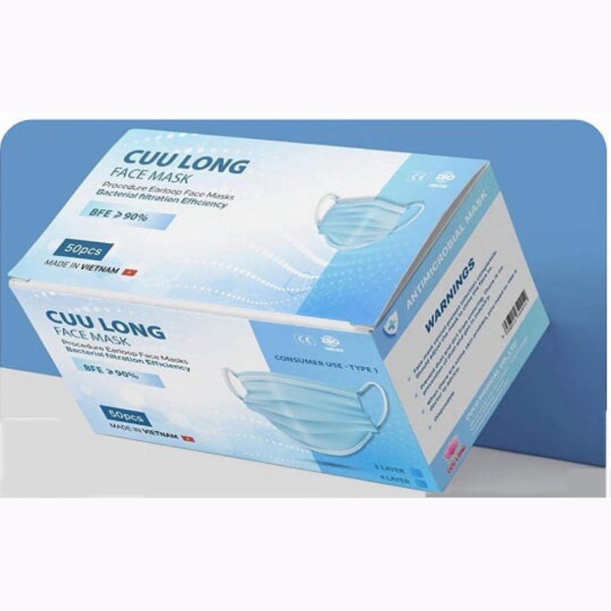 Khẩu trang y tế 4 lớp | Khẩu trang kháng khuẩn CỬU LONG , hàng chính hãng bộ y tế khuyên dùng ( hộp 50 cái) KT Y TẾ | BigBuy360 - bigbuy360.vn