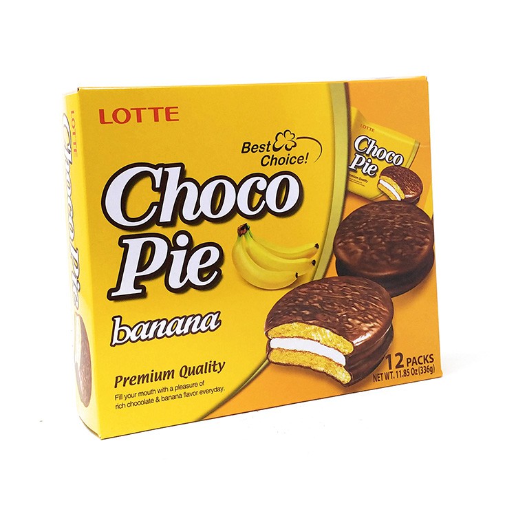 Bánh Chocopie Chuối Nhập Khẩu Hàn Quốc 12 bánh 336g