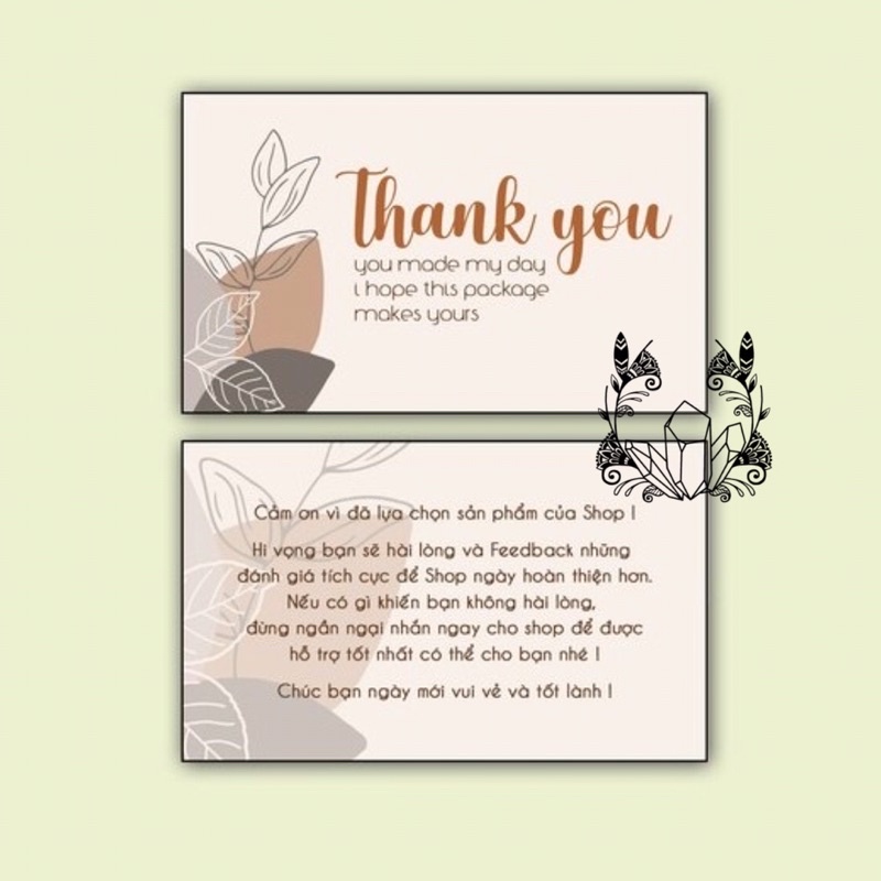 thẻ cảm ơn,thẻ cám ơn,thẻ thank you,thẻ phụ kiện,namecard,namecard cảm ơn